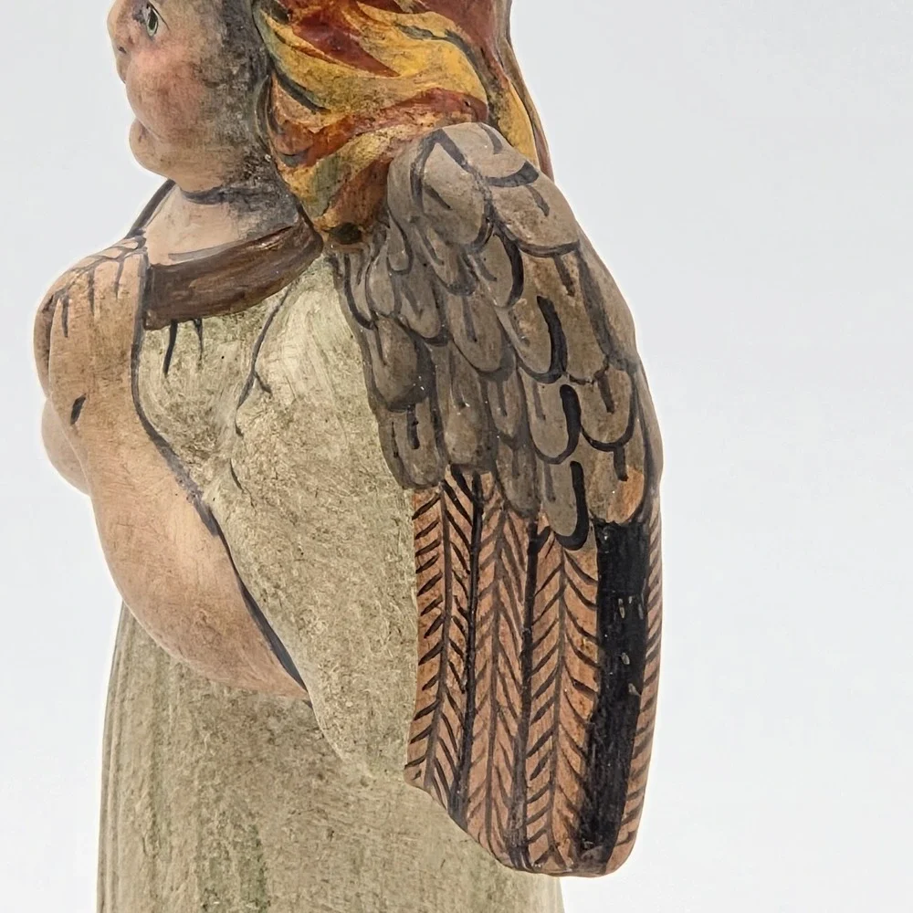 Vaillancourt Folk Art Praying Angel‎ With Wings Figurine 1993 #121